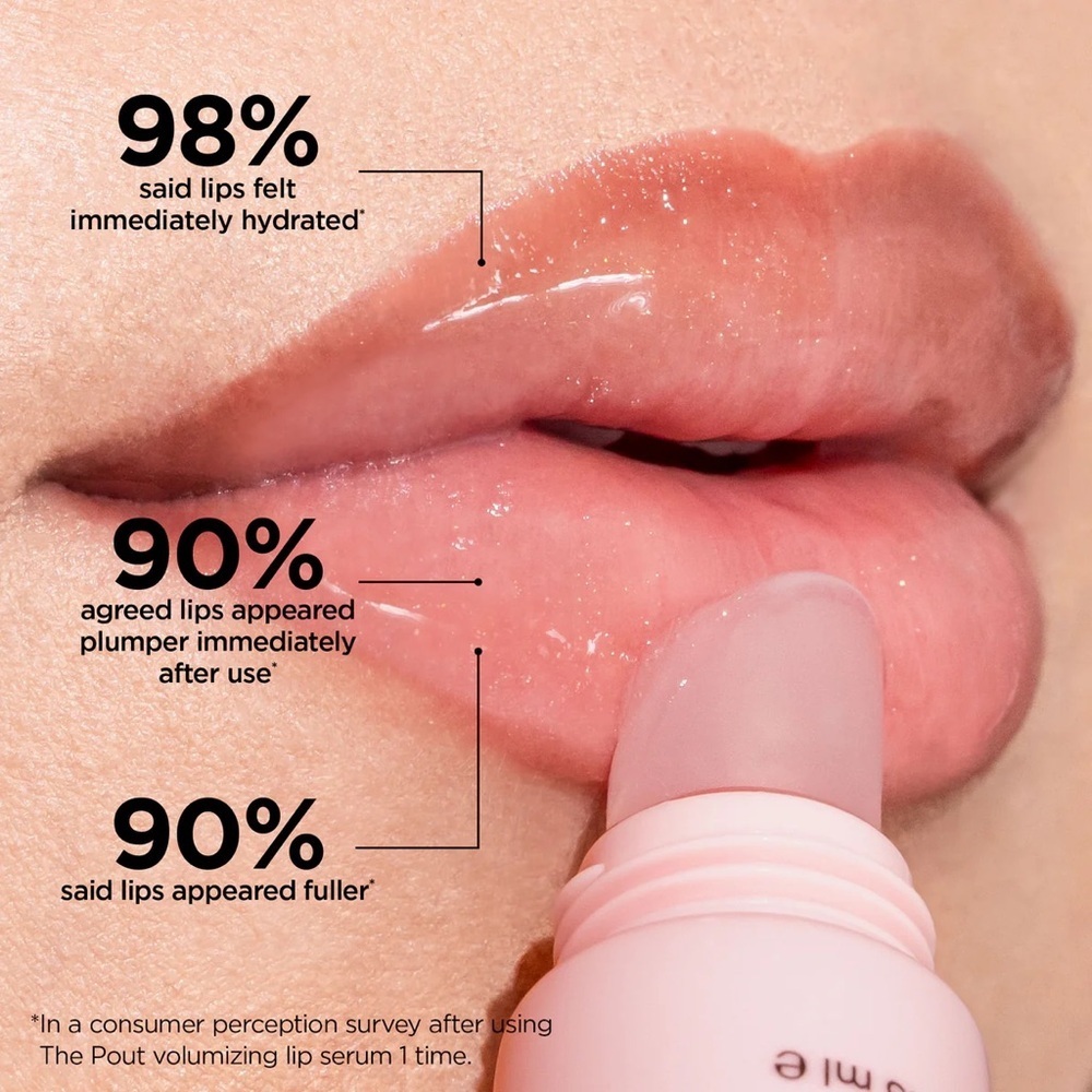 BeautyBio The Pout Lip Serum Sparkling Rose Plumping Gloss NWT Full Size - Picture 5 of 7